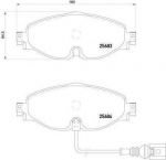 BREMBO Колодки передние AD A3/VW Golf VII (8V0 698 151B, P85126)