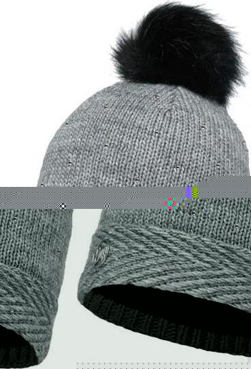 Шапка BUFF 2016-17 SKI CHIC COLLECTION KNITTED POLAR HAT BUFF AURA GREY CHIC (б/р:One Size)