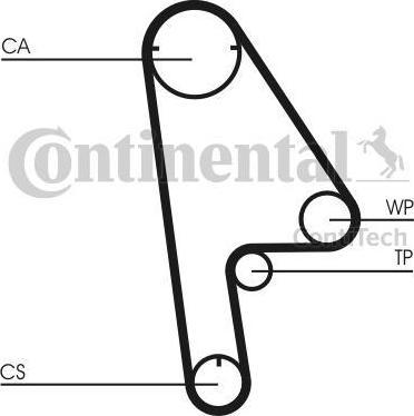 CONTITECH Ремень ГРМ HONDA 1.8-2.3 97-03 (112x24) (14400PDAE01, CT1001)