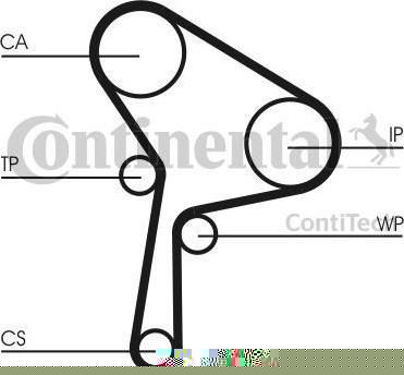 CONTITECH Ремень ГРМ MITSUBISHI / NISSAN / RENAULT / OPEL / VOLVO 1.9 00- (132x26) (8200542740, CT1025)