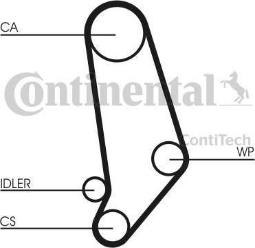 CONTITECH Ремень ГРМ AUDI 1.9-2.2 80-96 (142x19) (74109119, CT539)