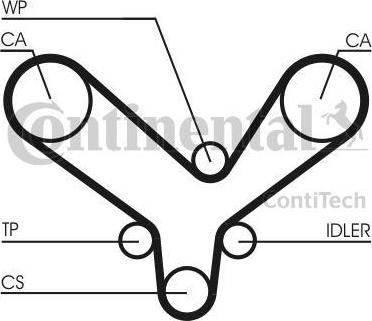 CONTITECH Ремень ГРМ AD 80/100/A4/A6/A8 2,4-2,8 (078109119D, CT726)