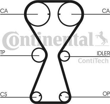 CONTITECH Ремень ГРМ MITSUBISHI /HYUNDAI 1.6 88-95 (151x29) (HR76-151-29, CT826)