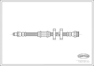Corteco 19018135 тормозной шланг на FIAT PANDA Van (141_)