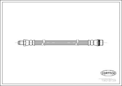 Corteco 19018159 тормозной шланг на PEUGEOT 405 I Break (15E)
