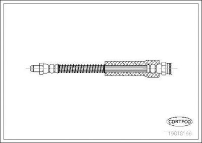 Corteco 19018166 тормозной шланг на PEUGEOT 205 I (741A/C)