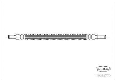 Corteco 19018779 тормозной шланг на LAND ROVER DEFENDER Station Wagon (LD)