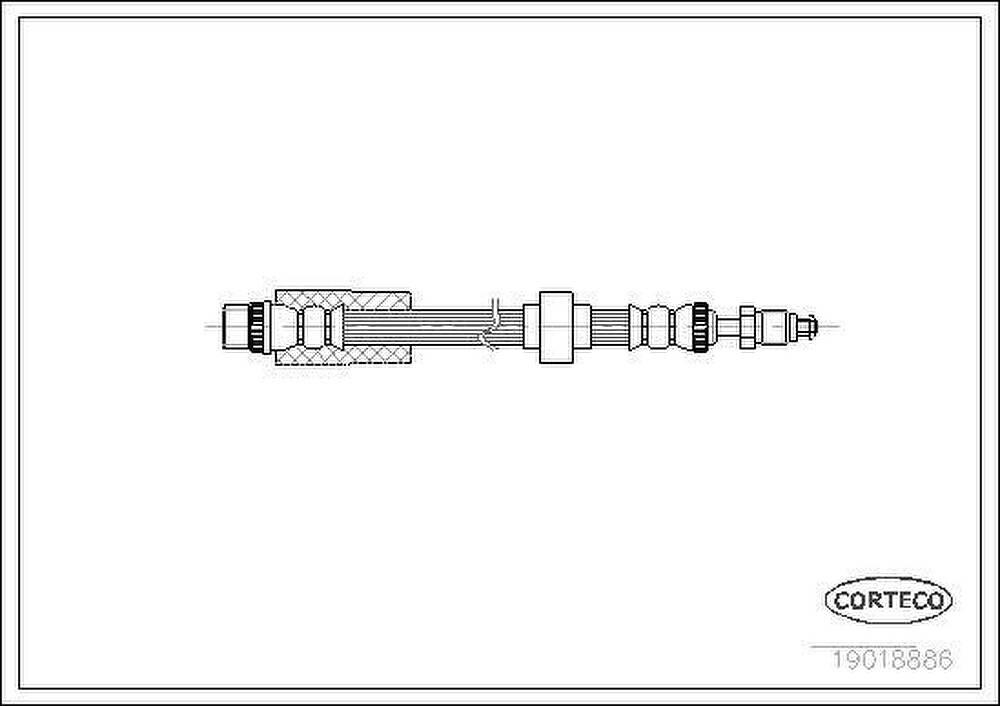 Corteco 19018886 тормозной шланг на PEUGEOT 405 I Break (15E)
