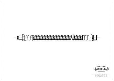 Corteco 19025761 тормозной шланг на PEUGEOT 806 (221)