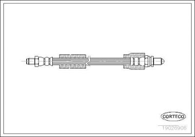 Corteco 19026906 тормозной шланг на FORD ESCORT VII (GAL, AAL, ABL)