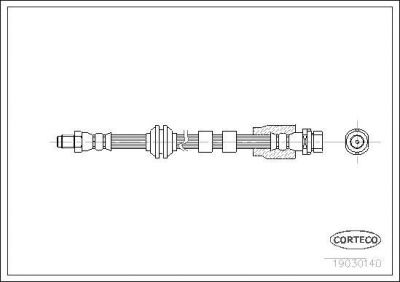 Corteco 19030140 тормозной шланг на FORD MONDEO III седан (B4Y)
