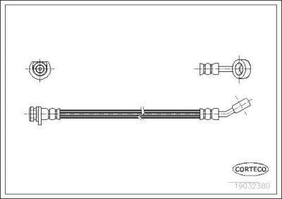 Corteco 19032380 тормозной шланг на HONDA ACCORD III (CA)