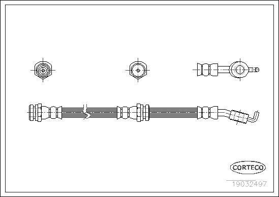 Corteco 19032497 тормозной шланг на MAZDA 323 S VI (BJ)