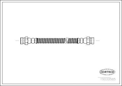Corteco 19033585 тормозной шланг на HYUNDAI GETZ (TB)
