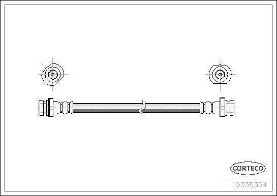 Corteco 19035334 тормозной шланг на NISSAN ALMERA II (N16)