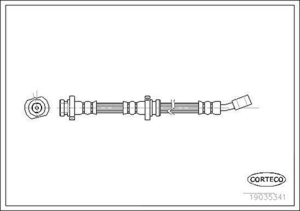 Corteco 19035341 тормозной шланг на NISSAN ALMERA I (N15)