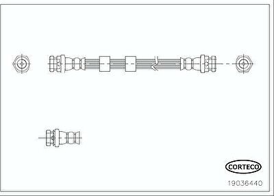 Corteco 19036440 тормозной шланг на MAZDA 2 (DE)