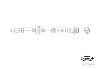 Corteco 19036626 тормозной шланг на LAND ROVER FREELANDER 2 (LF_, FA_)