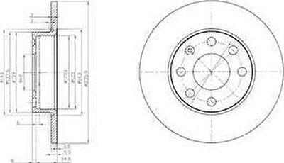 DELPHI Диски торм.OPEL CORSA/KADETT 1.0-1.4i (236x10) (BG2149)