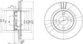 Delphi BG2784 тормозной диск на AUDI 80 (8C, B4)