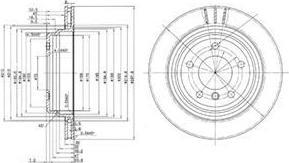 Delphi BG3042 Диск тормозной 5 E39 520-540 95-04 задний D=298мм.