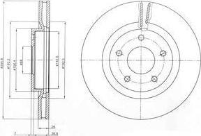 Delphi BG4109C тормозной диск на NISSAN X-TRAIL (T31)