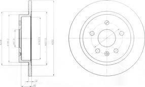 Delphi BG4188C тормозной диск на OPEL INSIGNIA седан