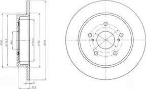 Delphi BG4222 тормозной диск на SUZUKI SX4 (EY, GY)