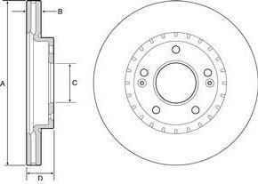 Delphi BG4565C тормозной диск на HYUNDAI i30 (GD)