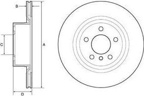 Delphi BG4644C тормозной диск на X3 (F25)