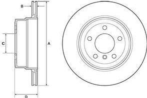 Delphi BG4695C тормозной диск на 5 Touring (E61)