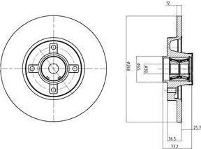 Delphi BG9053RSC тормозной диск на PEUGEOT PARTNER Tepee