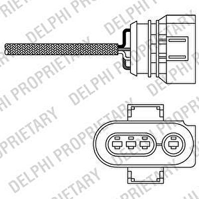 Delphi ES20256-12B1 лямбда-зонд на VW PASSAT Variant (3A5, 35I)