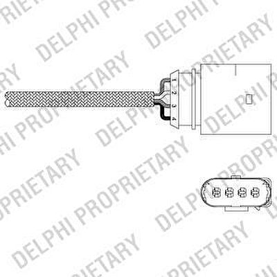 Delphi ES20340-12B1 лямбда-зонд на VW LUPO (6X1, 6E1)
