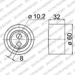 Delphi KDB179 комплект ремня грм на AUSTIN MONTEGO (XE)