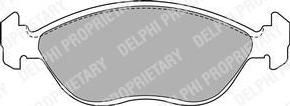 DELPHI Комплект тормозных колодок, диско (LP1443)