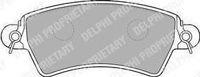 Delphi LP1517 комплект тормозных колодок, дисковый тормоз на PEUGEOT 306 (7B, N3, N5)