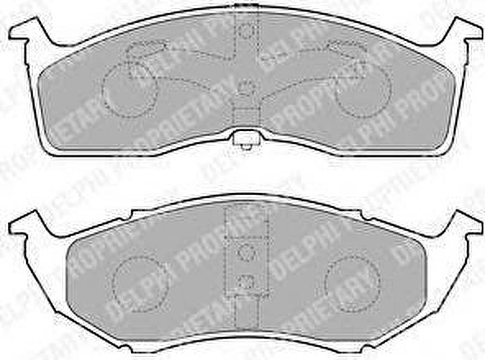 DELPHI Колодки тормозные CHRYSLER 300M, Grand Voyager, Voyager / DODGE Caravan (LP1531)