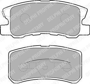 DELPHI Колодки тормозные дисковые задние PEUGEOT 4007/MITSUBISHI PAJERO III/OUTLANDER 06> (4253.91, LP1691)
