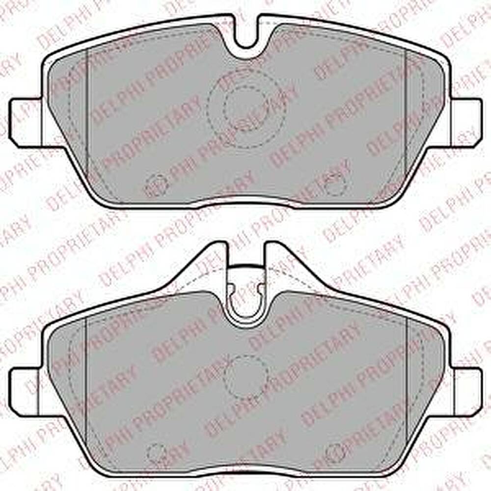 DELPHI Колодки передние E81/E87/MINI Cooper /131.4x65.3/t=17.6mm (LP1923)
