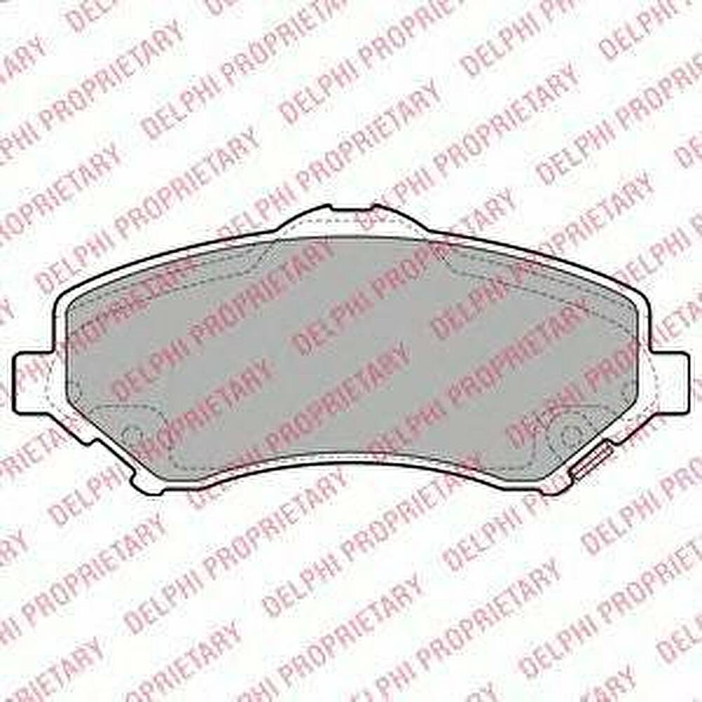 DELPHI Колодки тормозные дисковые CHRYSLER VOYAGER/DODGE JOURNEY/NITRO/WRANGLER 07- передние (68029263AA, LP2143)