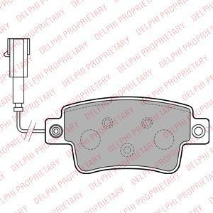 Delphi LP2231 комплект тормозных колодок, дисковый тормоз на FIAT PUNTO (199)