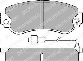 Delphi LP232 комплект тормозных колодок, дисковый тормоз на TALBOT 1307-1510