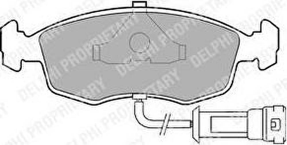 DELPHI Колодки передние FORD Escort/Orion/Sierra/Scorpio 84-95 (LP457)