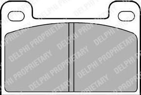 Delphi LP537 комплект тормозных колодок, дисковый тормоз на SKODA RAPID (120G, 130G, 135G)