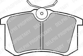 DELPHI Колодки задние 15.0mm VAG / Renault / Peugeot (LP571)