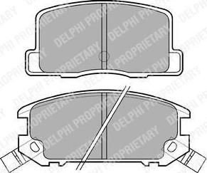 Delphi LP574 комплект тормозных колодок, дисковый тормоз на TOYOTA MR 2 III (ZZW3_)
