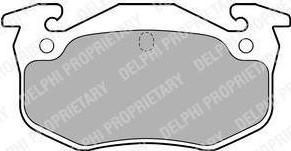 Delphi LP699 комплект тормозных колодок, дисковый тормоз на PEUGEOT 306 (7B, N3, N5)