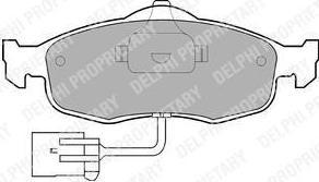 Delphi LP781 Колодки тормозные FORD MONDEO 93-00/SCORPIOO 86-94 передние
