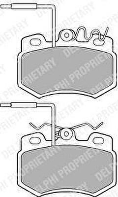 Delphi LP823 комплект тормозных колодок, дисковый тормоз на PEUGEOT 106 I (1A, 1C)